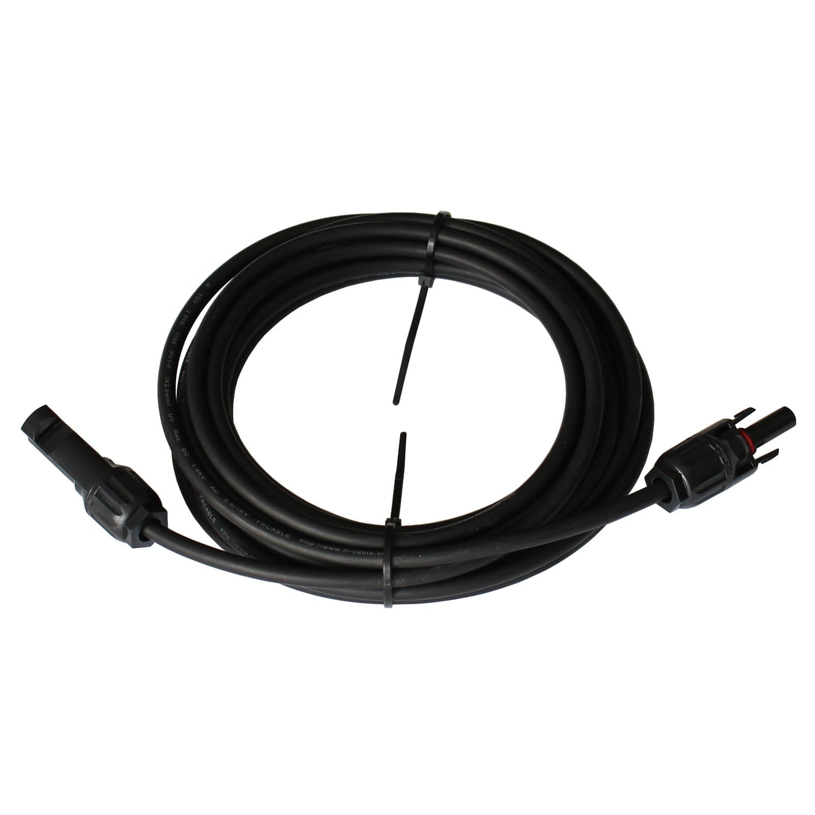 5m 4.0mm extension cable with MC4 compatible connectors for solar panels