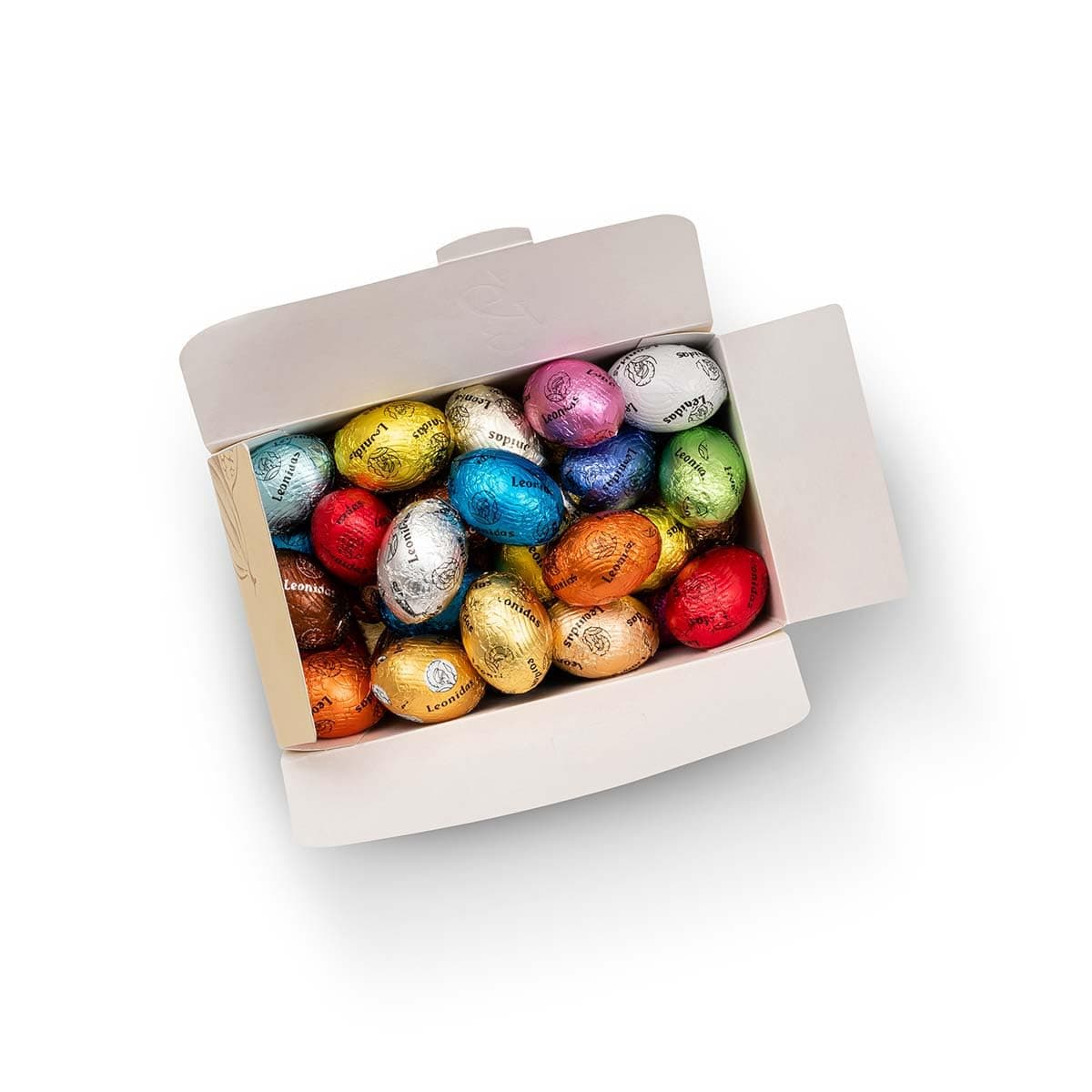 Leonidas Easter Mini Eggs Milk, Dark & White Chocolate Assortment, 20 Pieces – Belgian Assorted Mini Easter Eggs with Praline, Ganache & Caramel Fillings