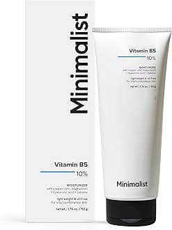 Vitamin B5 10% Face Moisturizer for Oily & Acne Prone Skin | Oil Free Fast Absorbing Lightweight Gel | For Women & Men | 1.7 Oz / 50 gm
