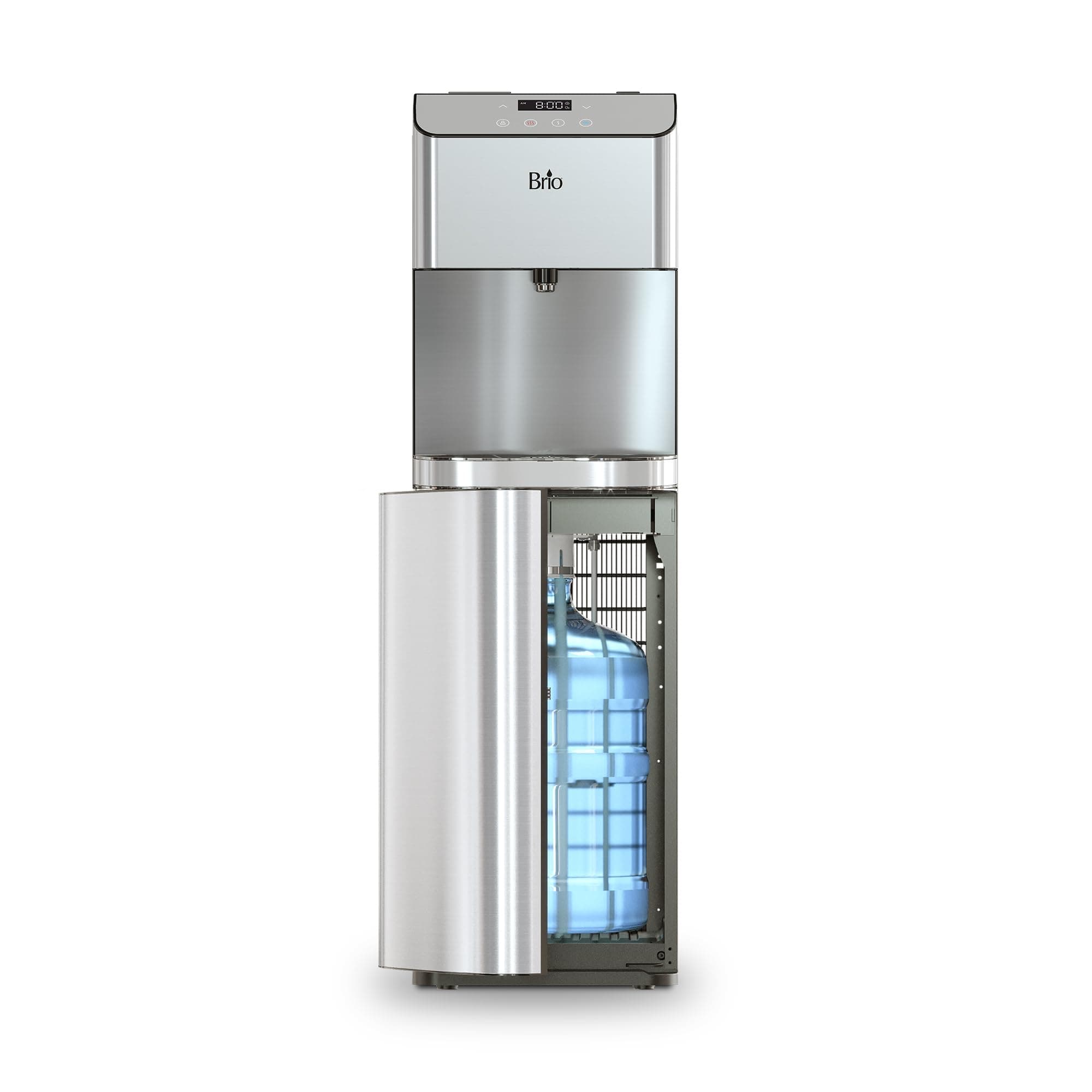 Brio Moderna Self Cleaning Bottom Load Hot, Cold & Room Water Cooler Tri Temp W/Touch Dispenser Feature