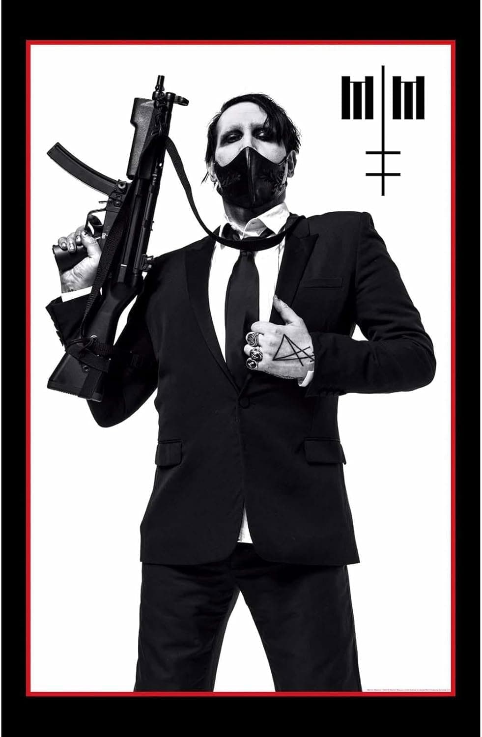 Marilyn Manson Fabric Poster Flag - Machine Gun