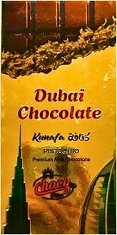 Choco Dubai Chocolate Kunafa Pistachio Bar, Premium Milk Chocolate 200g (Imported UAE)