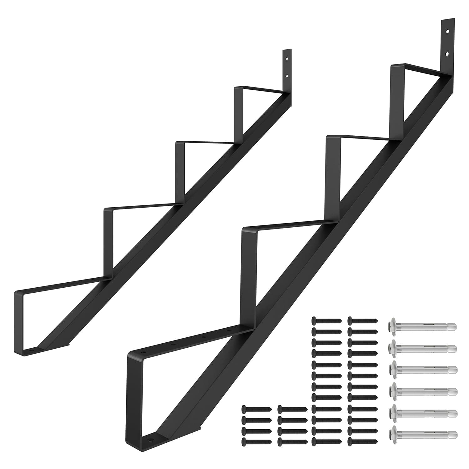DIYHD Steel Stair Riser 4 Step Stair Stringer for Deck Height 35in