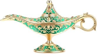 Gusnilo Vintage Aladdin Magic Lamp Genie Collector's Edition /Wedding Table Decoration,Collectable Rare Classic Arabian Props Aladdin Pot & Delicate Gift for Party/Birthday(Green)