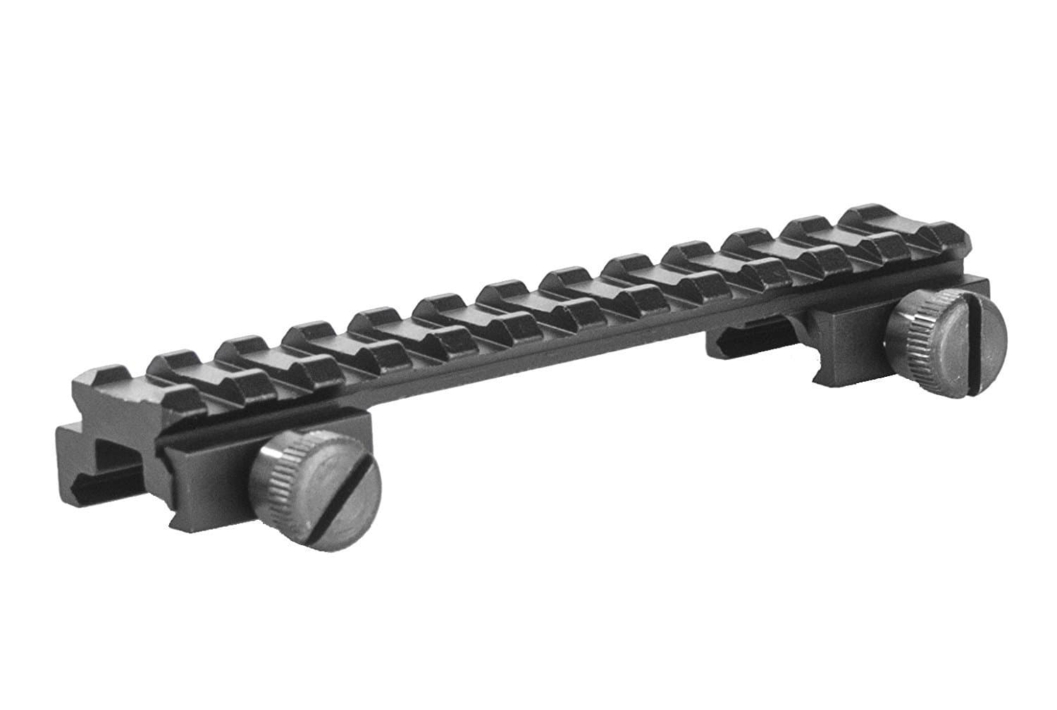 Tactical Picatinny/Weaver Slim Riser Bridge Mount 5" Long 12 Slots (BM1205BT 0.5 inch Rise, Bolt)