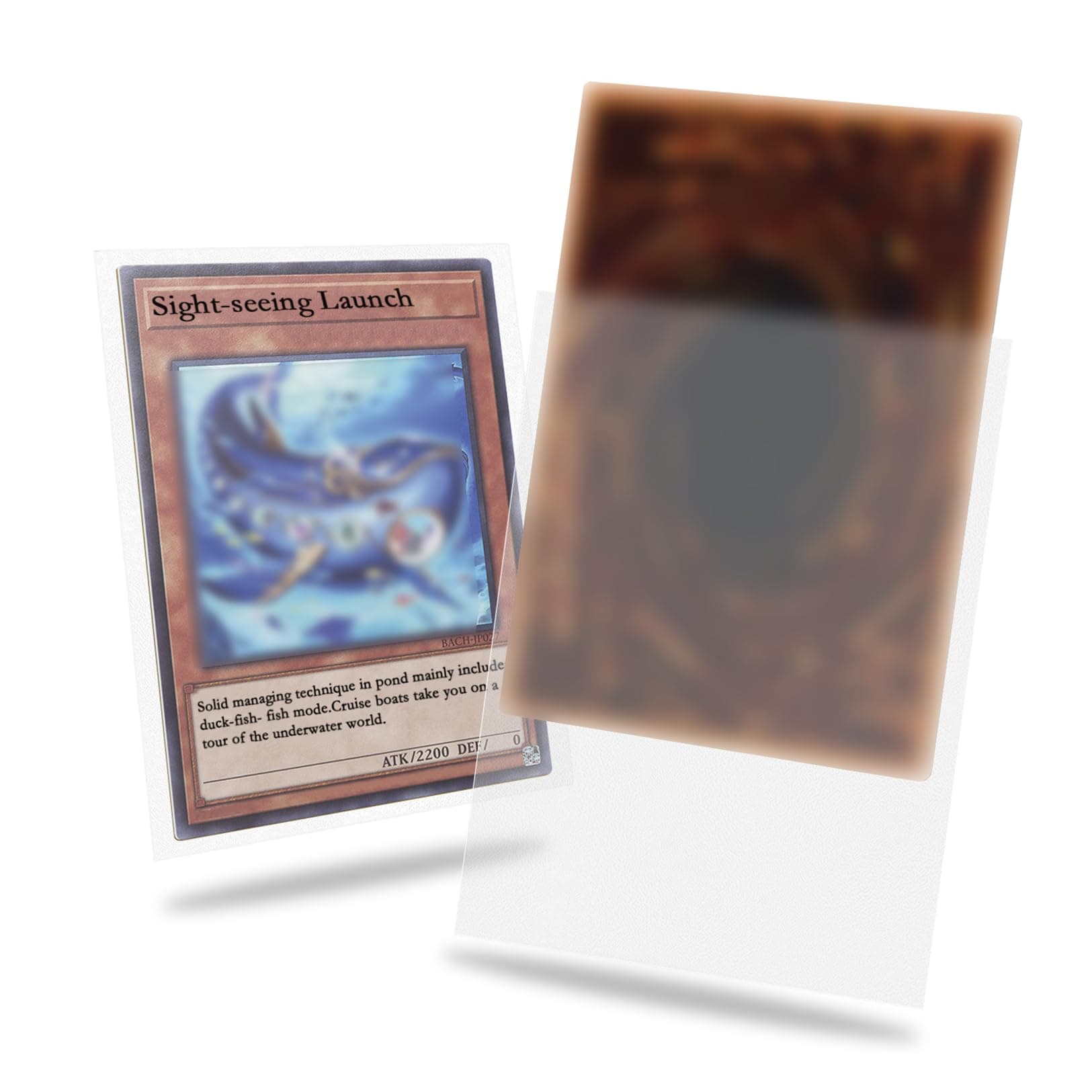 Clear Card Sleeve 200 Pack Compatible with Yu-gi-oh Card Sleeve Japanese Small Card Sleeves Photocard Sleeves 62x89mm, Back Textured Perfect Shuffling, Protect Your Japanese Sized Never Tear