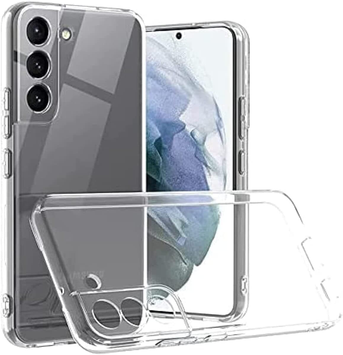 Zubitech Samsung Galaxy S22 Plus / S22 Pro Clear Case Soft Flexible Silicone TPU Shockproof Transparent Rubber Back Cover Compatible for Samsung Galaxy S22 Plus