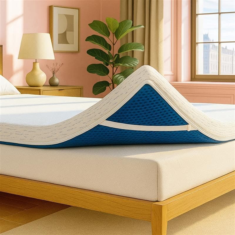 2 Inch Memory Foam Mattress Topper Twin - Select High Density Ventilated Mattress Pad - Premium Removable Rayon Cover