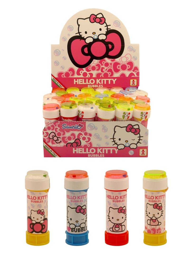 PMS 4ASST STYLE 60ML HELLO KITTY BUBBLE TUBS W/PUZZLE LID 36