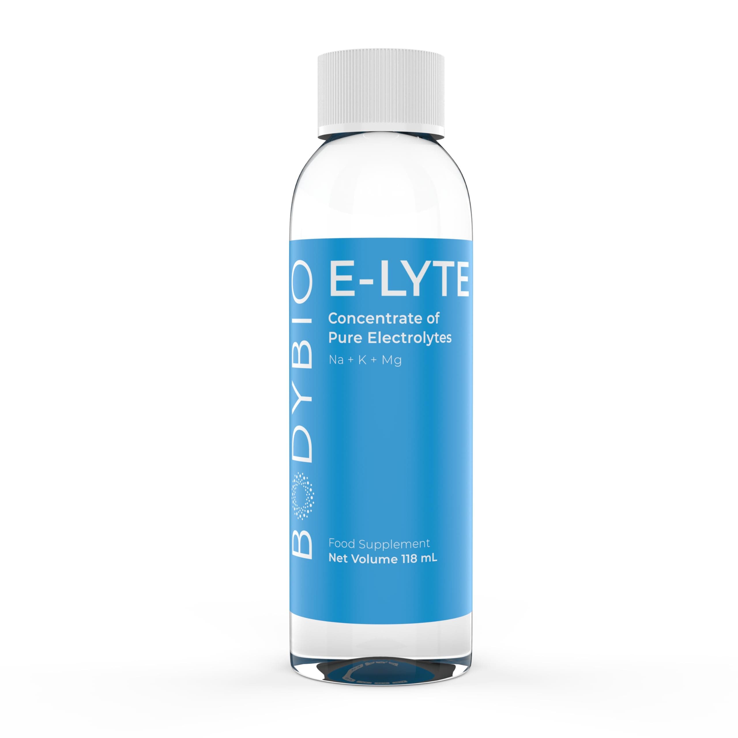 BodyBio e-Lyte - Liquid Electrolyte Concentrate for Clean Hydration, Energy & Cramp Relief - No Sugar, No Artificial Flavors, No Fillers, Keto Friendly
