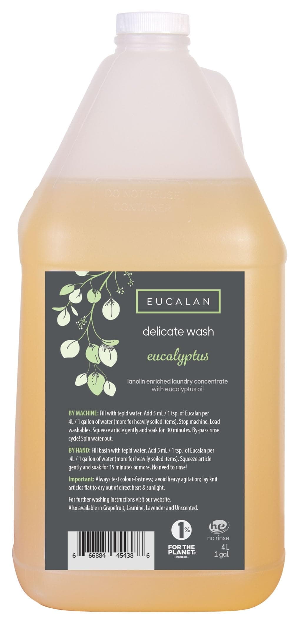 EUCALAN Delicate Wash EJUG Eucalyptus Jug 4 Liters (Pack of 1)