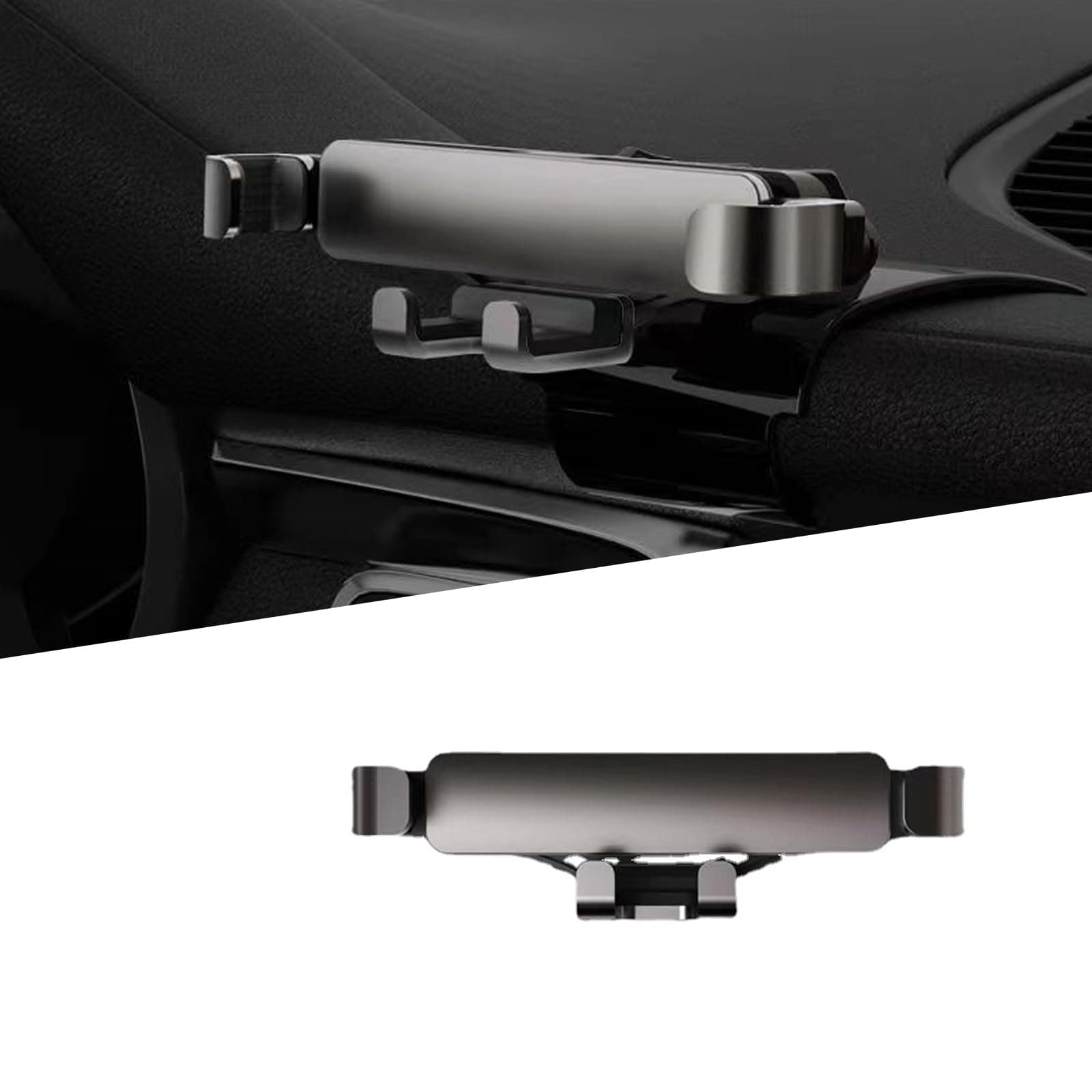 1 PC Car Phone Holder Mount for Car Vent, Adjustable Auto Lock Cell Phone Holder, Upgrade Gravity Car Phone Holder Mount Compatible with iPhone 14 Pro Max 13 (Black #Matte)