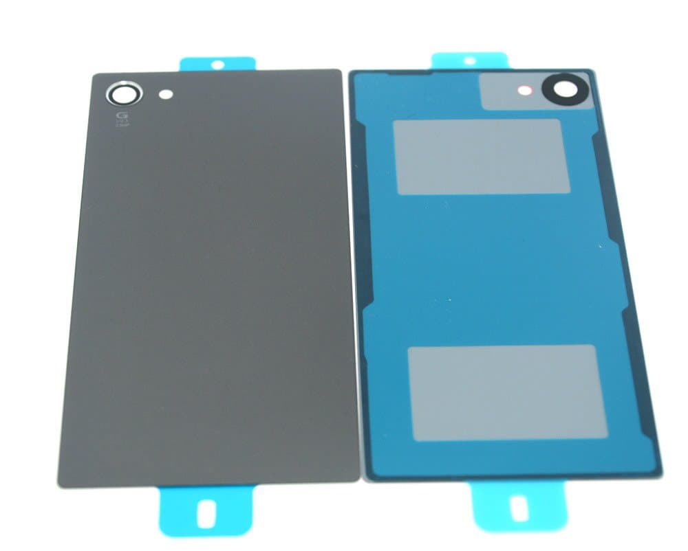 ixuan for Sony Xperia Z5 Compact E5823 E5803 4.6 inch Battery Back Cover Phone Back Shell Replacement Repair Part (Black)