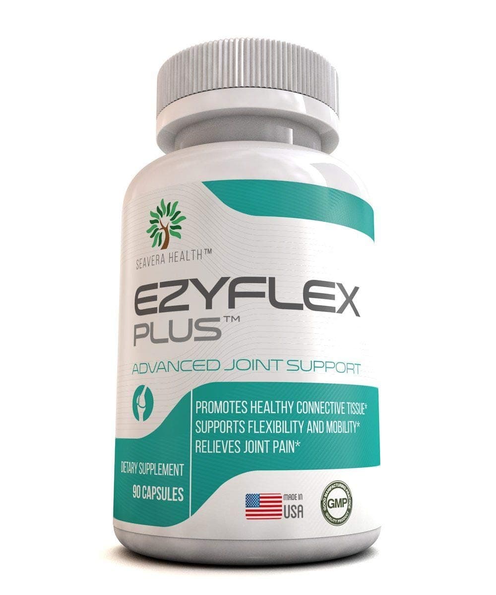 Ezyflex Plus Joint Support Supplement with Glucosamine, MSM, Hyaluronic Acid, Boswellia and 500mg per Serving of Ginger and More. Helps Support Flexibility, Mobility and Joint Comfort. 90 Capsules.