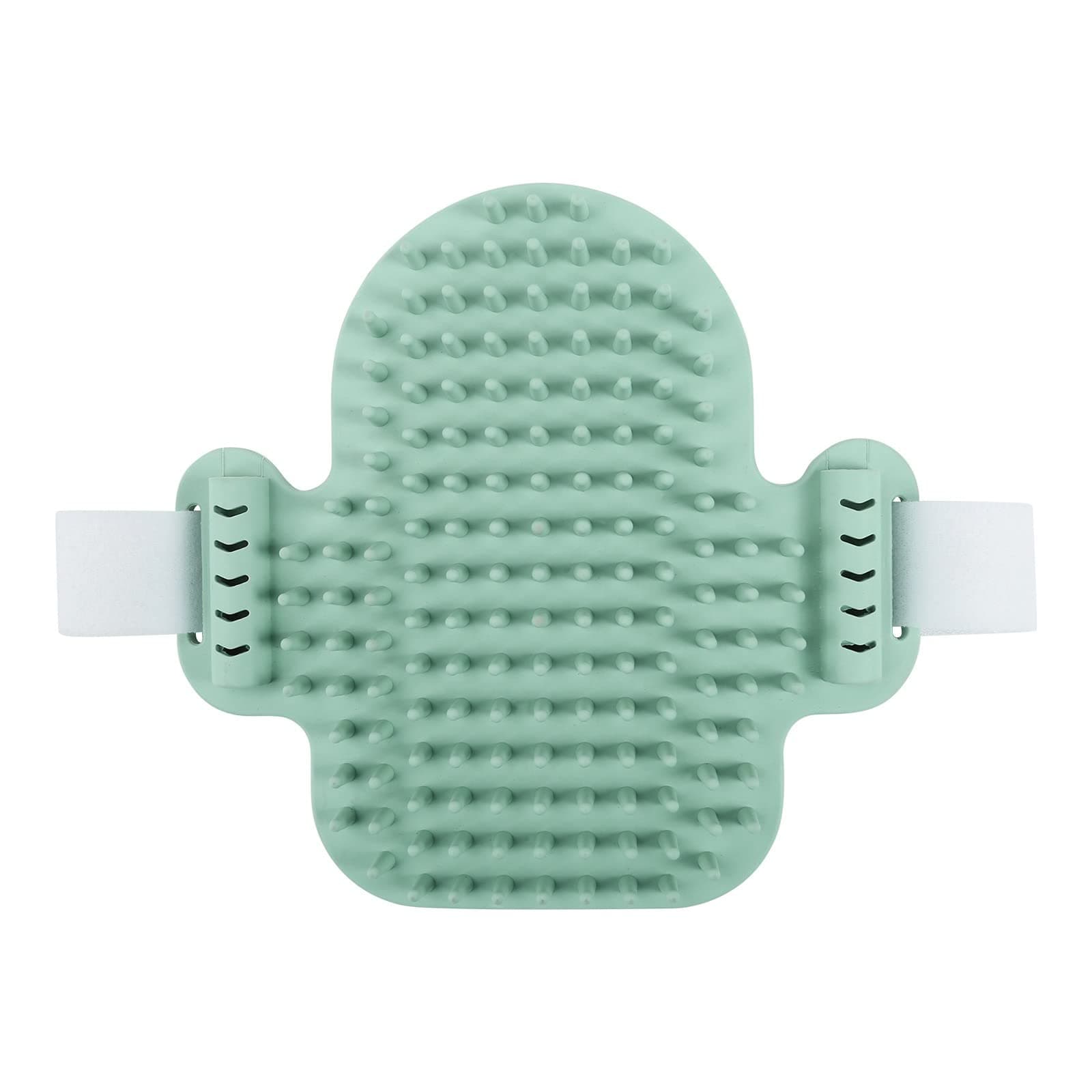 Cat Self Groomer, Soft Elastic Corner Massage Combs Brush Cat Wall Comb for Cat Grooming Bathing Cleaning Relaxing (Strap Color Black or White)