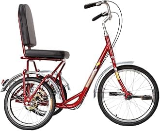 KAFELE Elderly Pedal Bicycle Tricycle Adult Recreational Vehicle Front Pedal Pedal Bicycle Suitable for People with Inflexible Hands, Feet, Waist And Legs,B