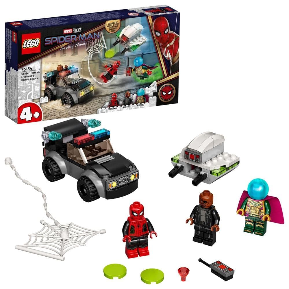 LEGO Marvel Spider-Man vs. Mysterio’s Drone Attack 76184 Building Kit (73 Pieces)