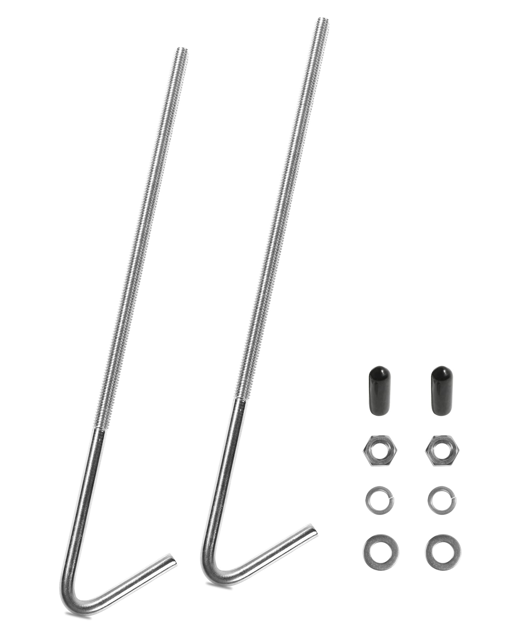 Battery Hold Down Bracket,18-8 Stainless Steel J Hook Battery Hold Down Bolts,Universal J Bolt Battery Hold Down Kit for Hold Down and Secure the Battery of Car Truck SUV Battery (10inch)