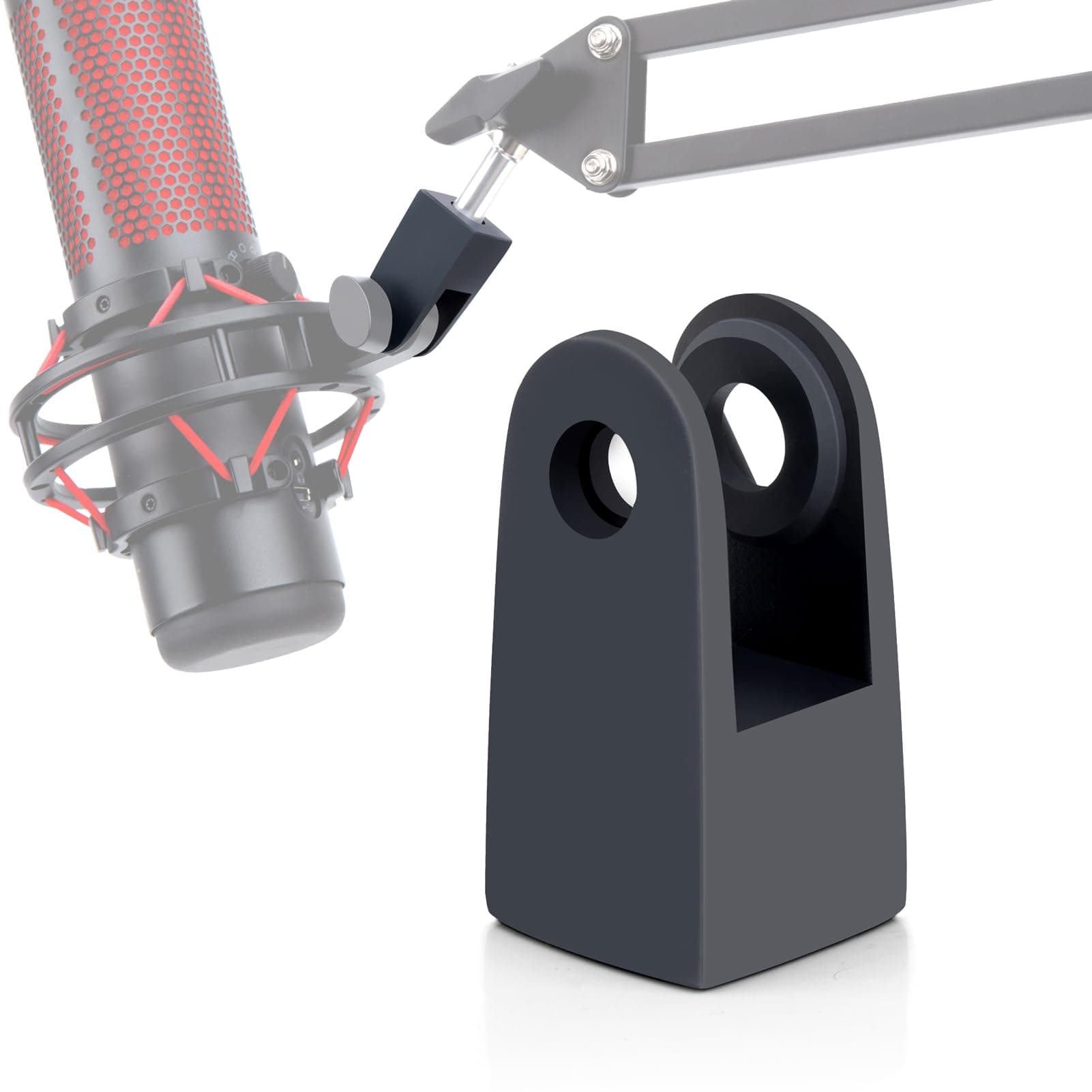 YOUSHARES HyperX Quadcast Mount Adapter for HyperX Quadcast s Mic - The HyperX Quadcast Boom Arm Replacement Adapter Get The Reliable Support and Allowing for More Diverse Content Creation Scenarios