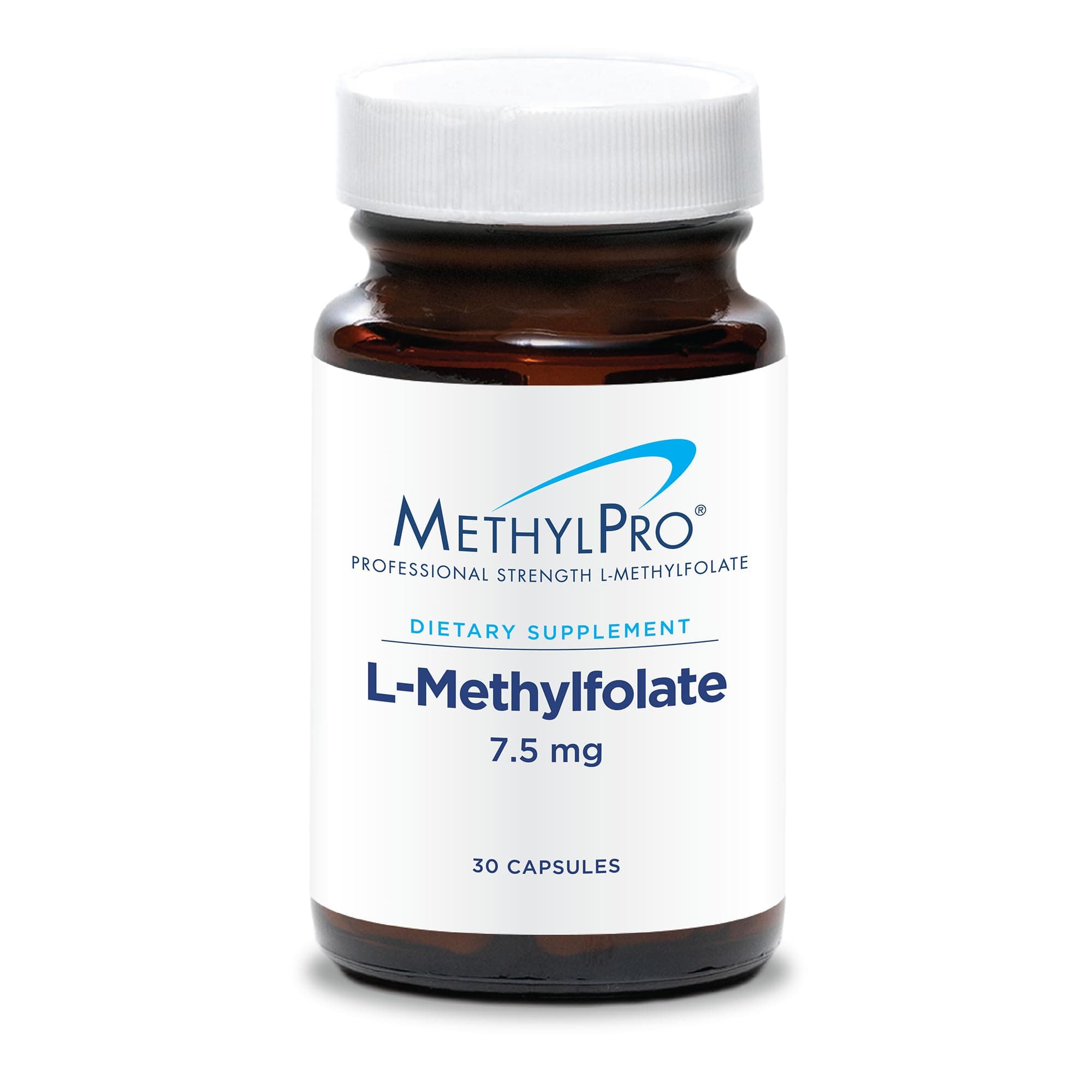 L-Methylfolate 7.5 mg - Supports a Healthy Mindset - Active Folate for Methylation Support & Biochemical Reactions - Highly Bioavailable - Flexible Dosing - 30 Servings - 30 Capsules