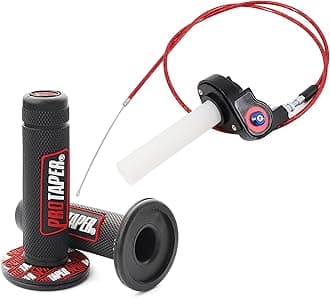 7/8" 22mm Twist Throttle Universal Motorcycle Handlebar Grips Cable for 110 125 150 200 250 cc Dirt Pit Bike