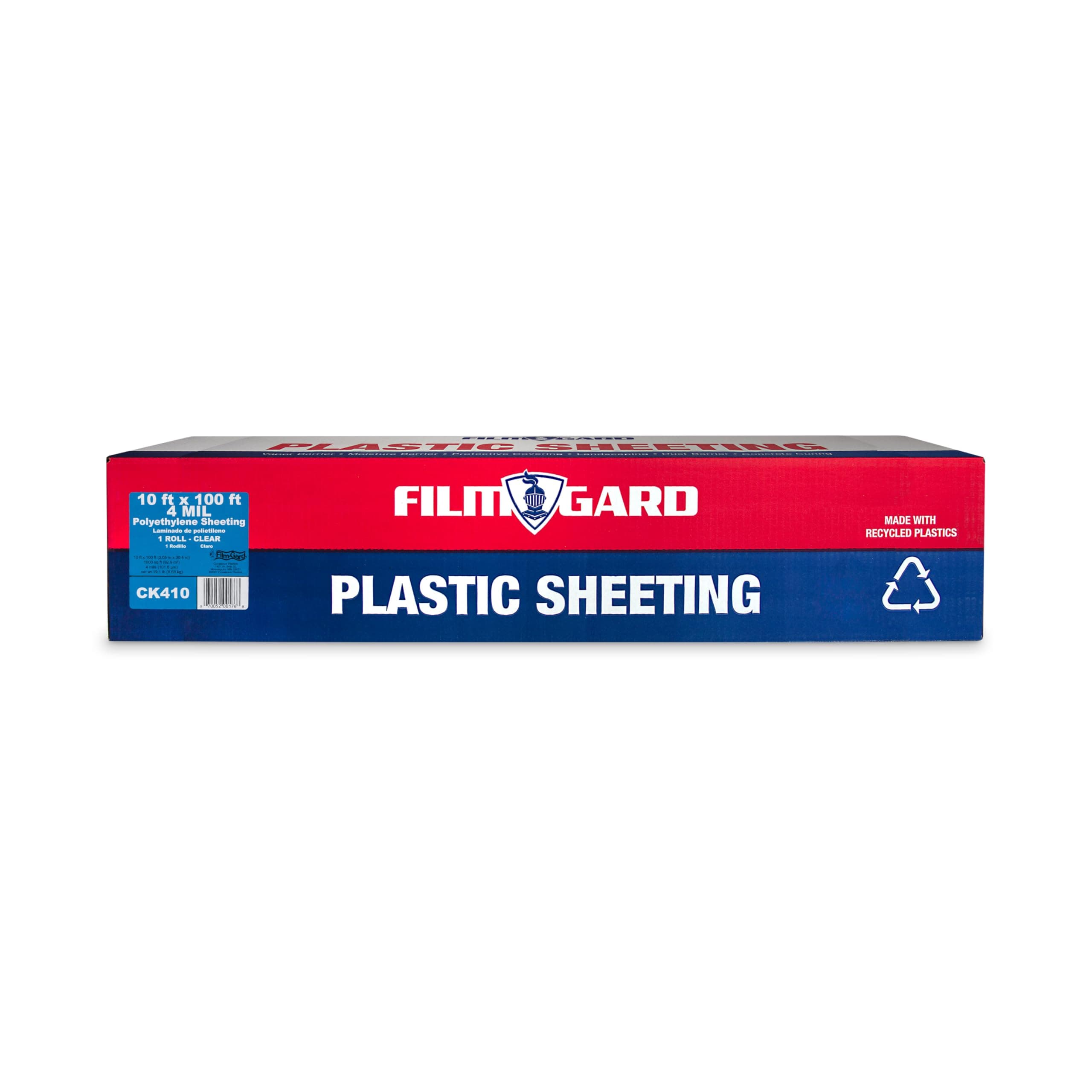 625922 Construction Plastic Sheeting 10' Width X 100' Length X 4 mil thick, Clear
