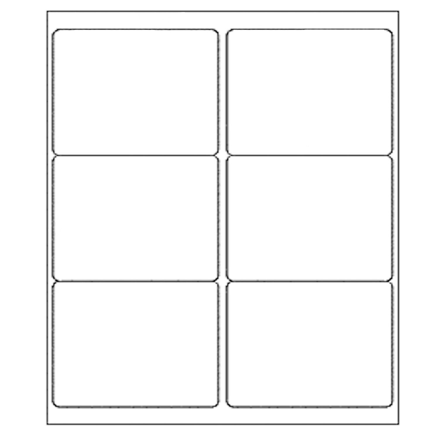 9527 Product 6 up 3-1/3 X 4 Sticker Labels Shipping Address Labels for Laser/Ink Jet Printer,100 Sheets,Total 600 Labels
