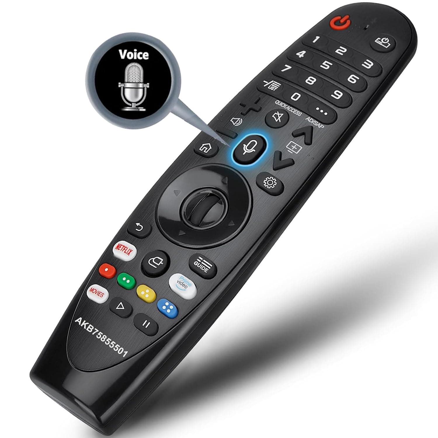 Voice Magic Replacement for LG-Smart-TV-Remote, Compatible With AN-MR20GA AN-MR19BA LG Magic Remote, For LG UHD OLED QNED NanoCell 4K 8K Models With Google/Alexa Voice Recognition and Pointer Function