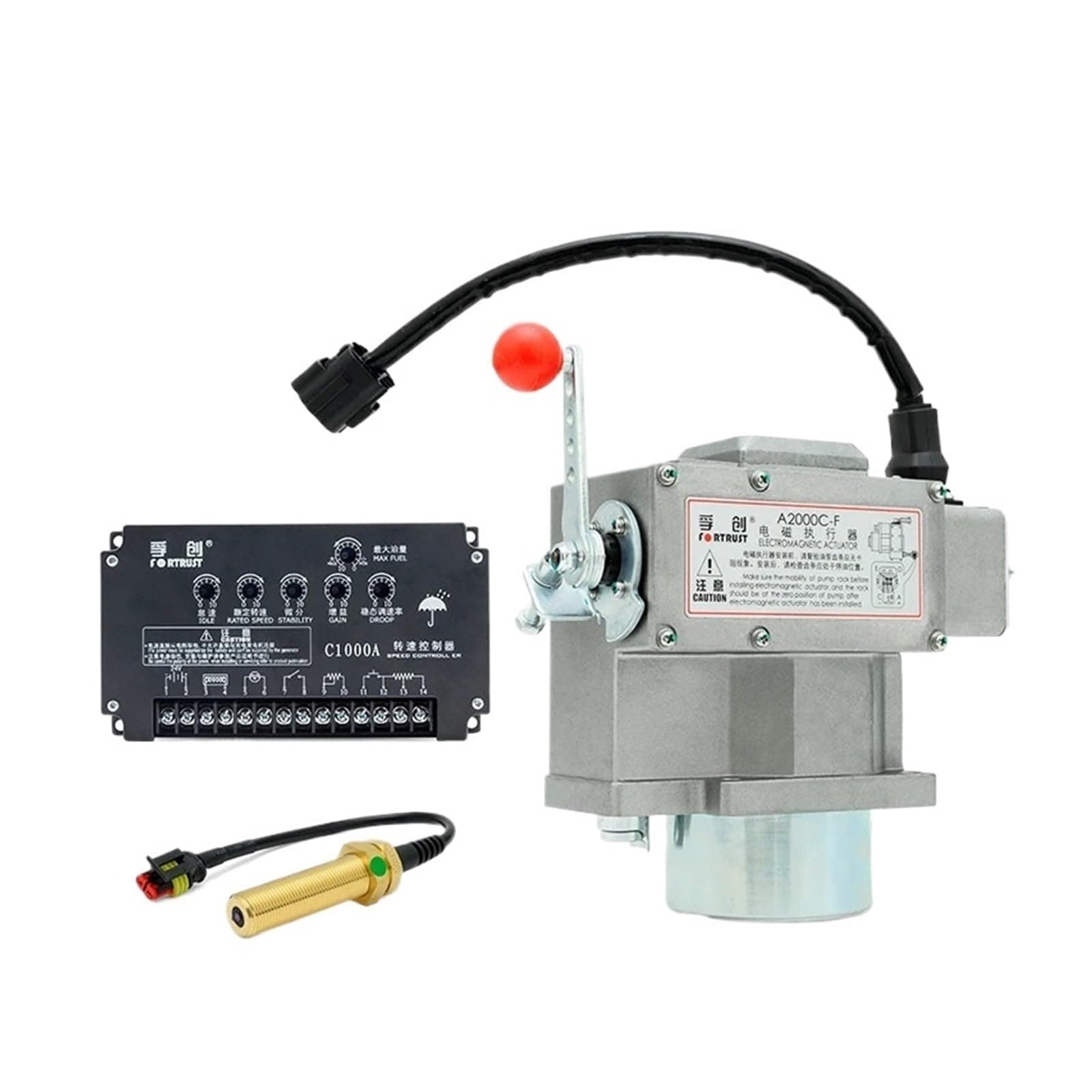 Generator actuators A2000C-F Electronic governor Actuator C1000A Generator Set Weichai Speed Control Accessories WC6170 WP12 13 YC6M (Color : A2000C-F)