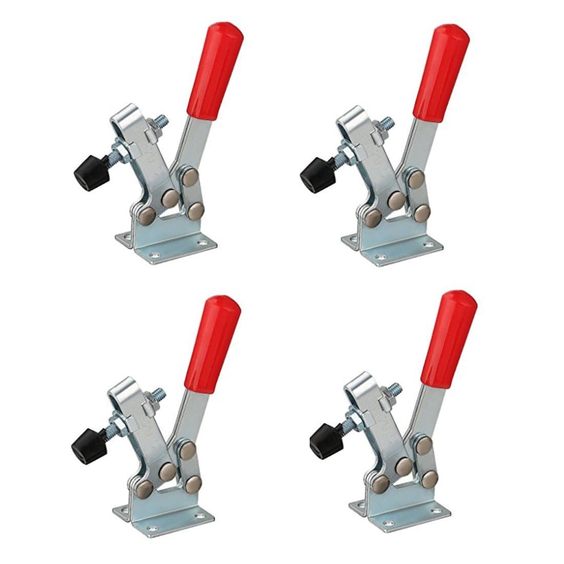 FOLLOWUS 4PCS Hand Tool Toggle Clamp 201C Horizontal Clamping Bar Quick Release Grip