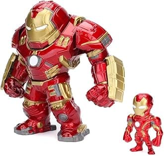 Jada Toys Marvel 6" Hulkbuster & 2" Iron Man Die-Cast Collectible Toy Figure, Red,33431