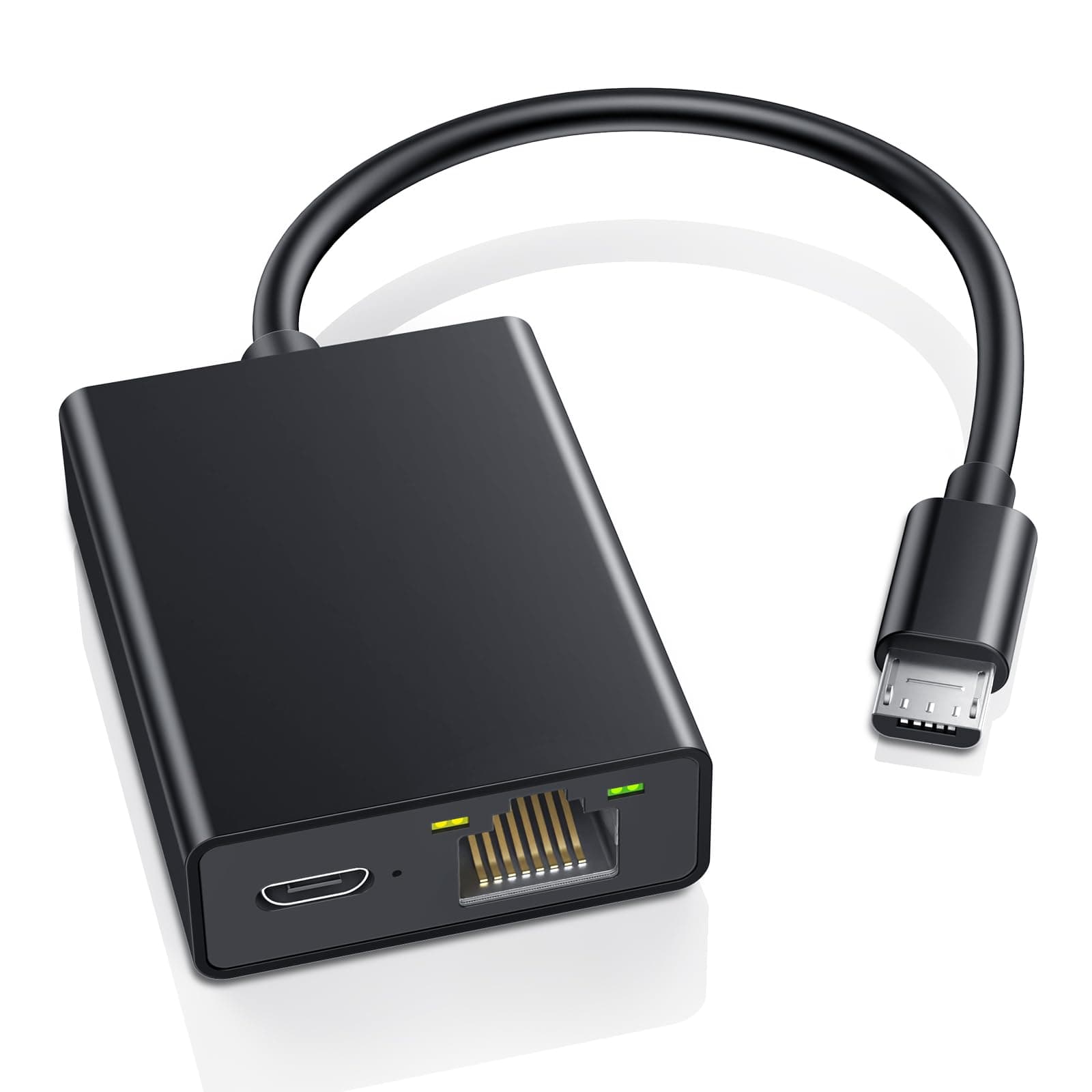 ZEXMTE Ethernet Adapter for Fire TV Stick, Micro USB to RJ45 Ethernet Adapter, Firestick Network Adapter Compatible with Fire TV Stick 2/3/4K/4K Max, Chromecast Ultra