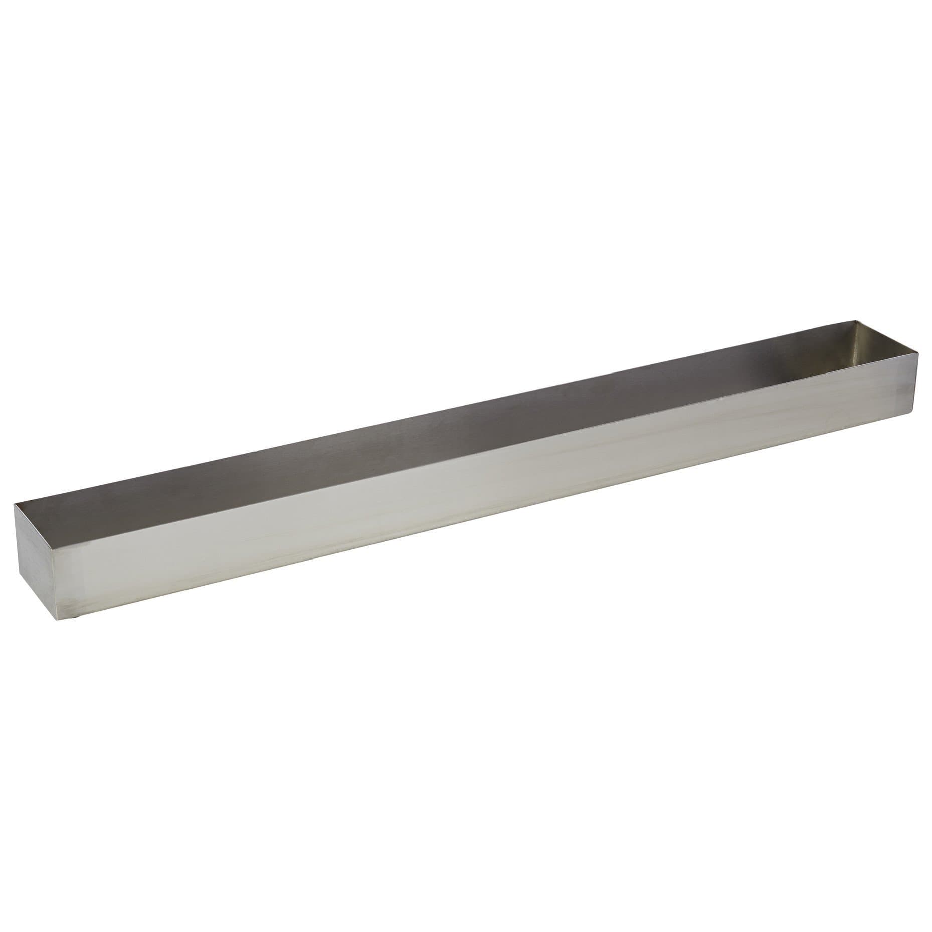 Silver Rectangular Planter Box by Gus Modern, Made from Watertight Brushed Stainless Steel, 2'' H x 30'' W x 3'' D