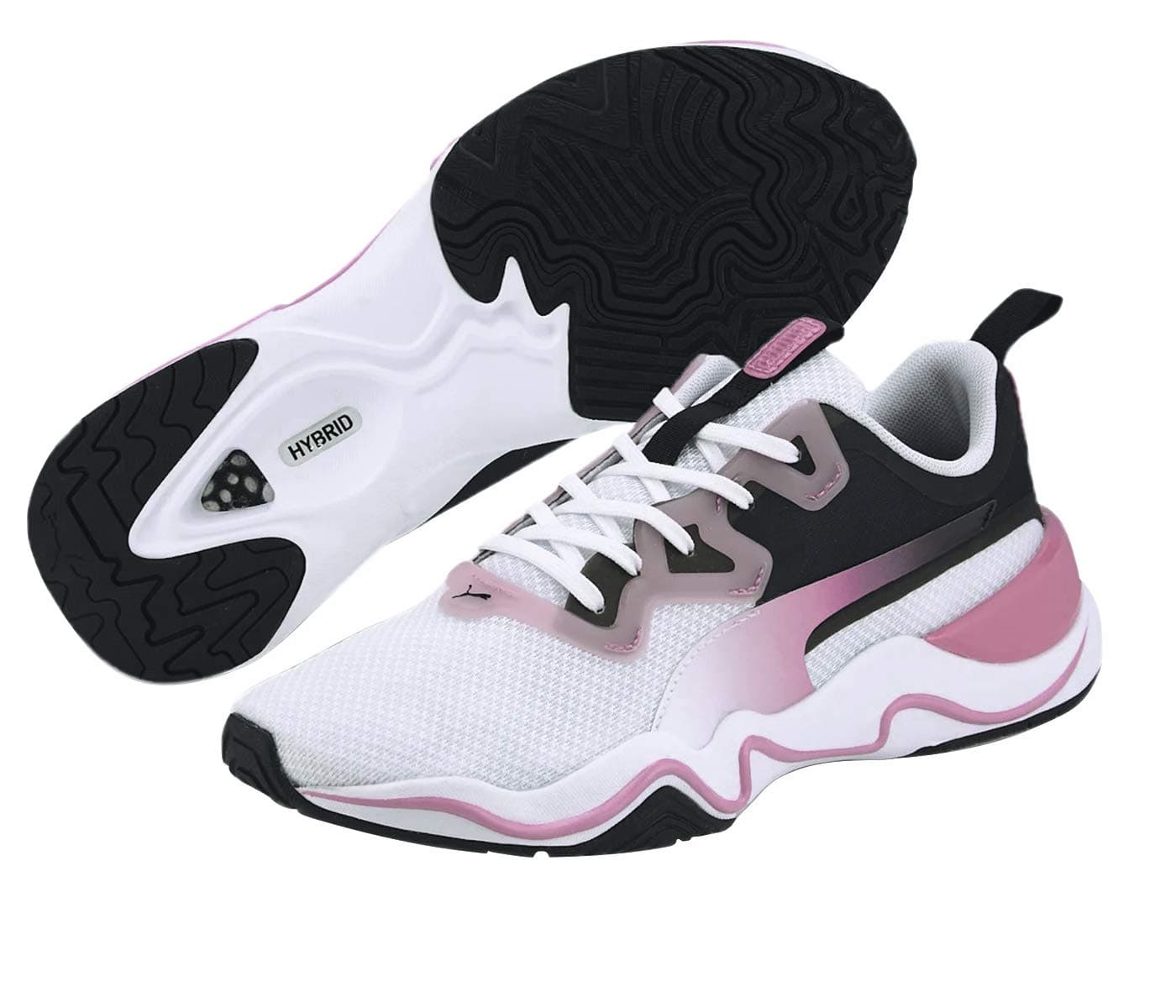 PUMA womens Zone,Puma White-bubblegum,7