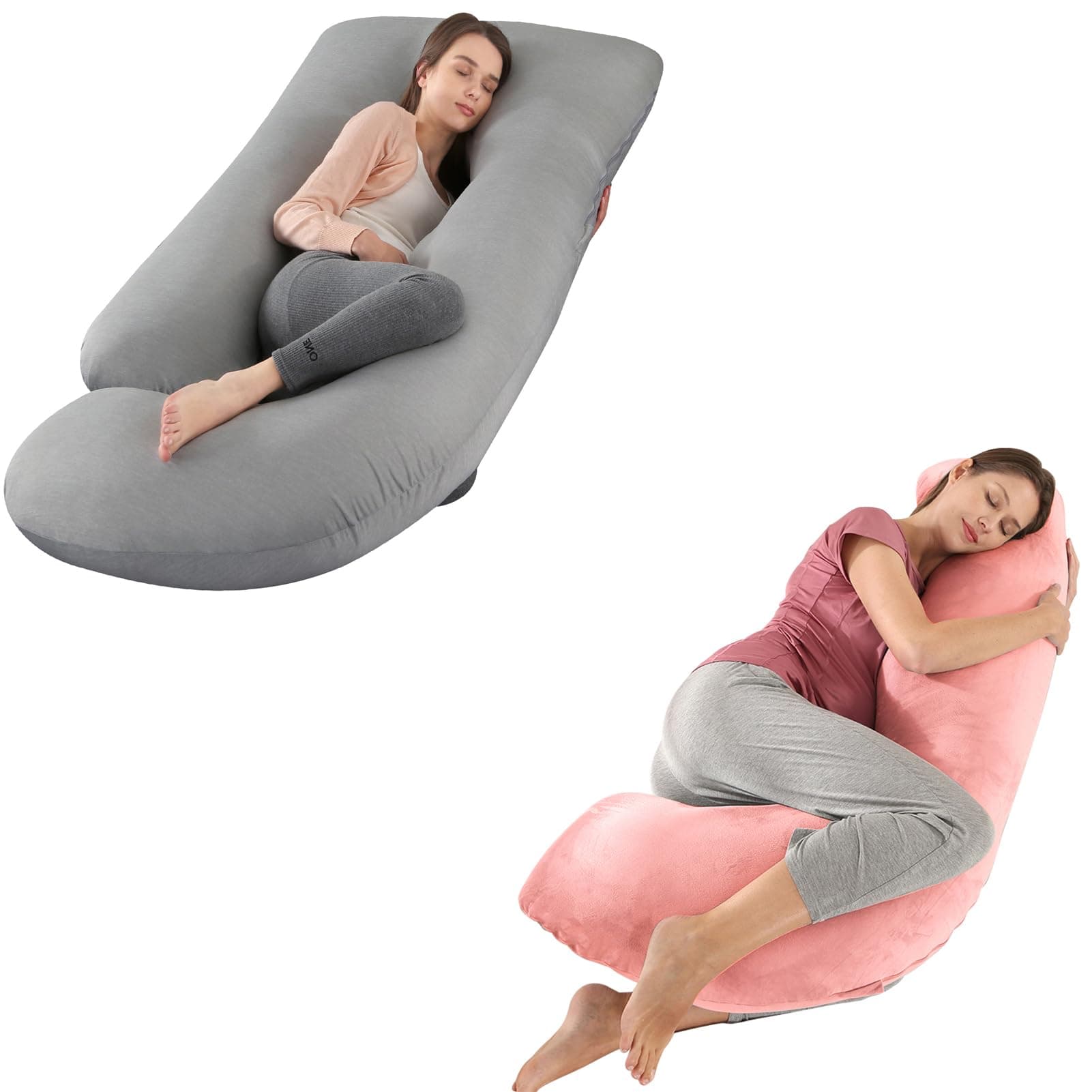 BATTOPPregnancy Pillows for Sleeping,Support for Belly,Hips, Legs,Side Sleeper Body Pillow