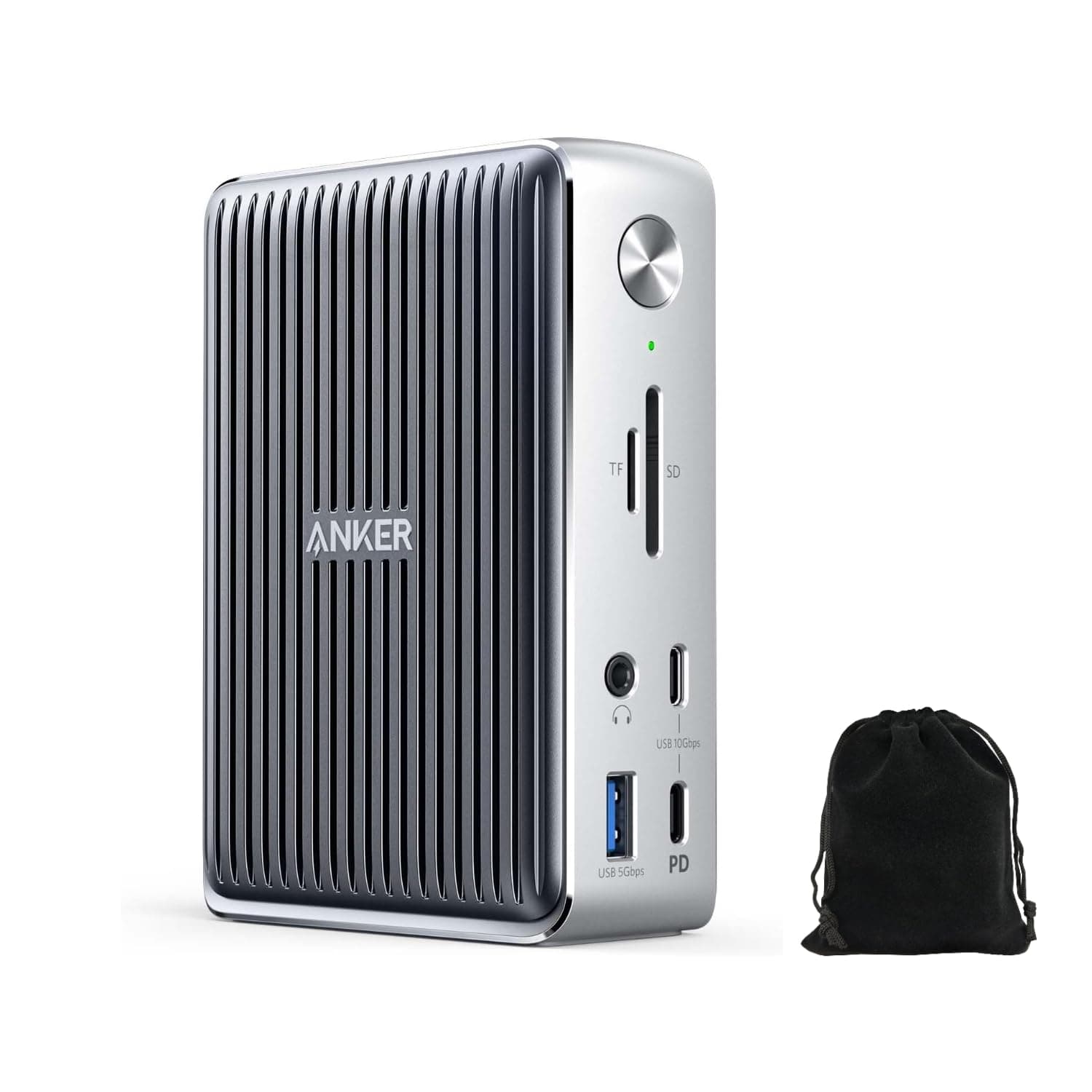 Anker 577 Docking Station 13-in-1 Thunderbolt 3 Dock, 85W Charging, Dual 4K Display, 40Gbps Data Transfer, USB-C PD, HDMI, Ethernet, SD Card Reader, for MacBook Pro/Air, Dell, Lenovo, Includes Pouch