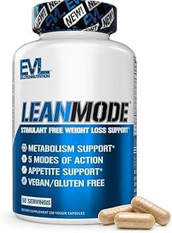 EVL Weight Loss Support Pills - Premium Multipurpose Appetite Metabolism and Fat Loss Support for Men and Women - LeanMode with Green Coffee Bean Extract CLA and Garcinia Cambogia - 50 Servings