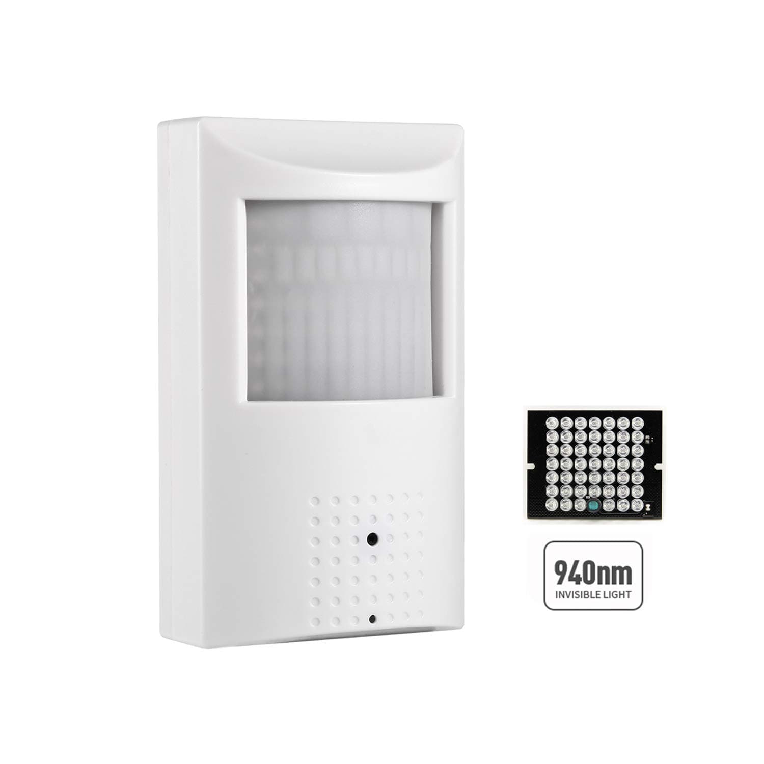 REVOTECH PIR POE IP Camera, HD 3MP Indoor Security Camera P2P 3.7mm Lens 940nm Invisible LEDs IR Night Vision H.265 CCTV Cam (IPIR-P White)