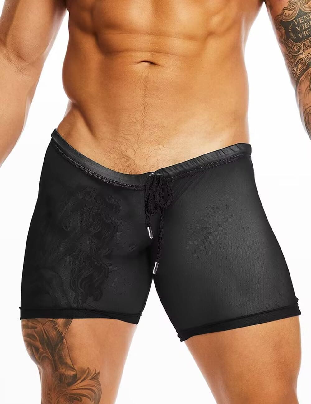 Men Quick Dry See Through Workout Shorts