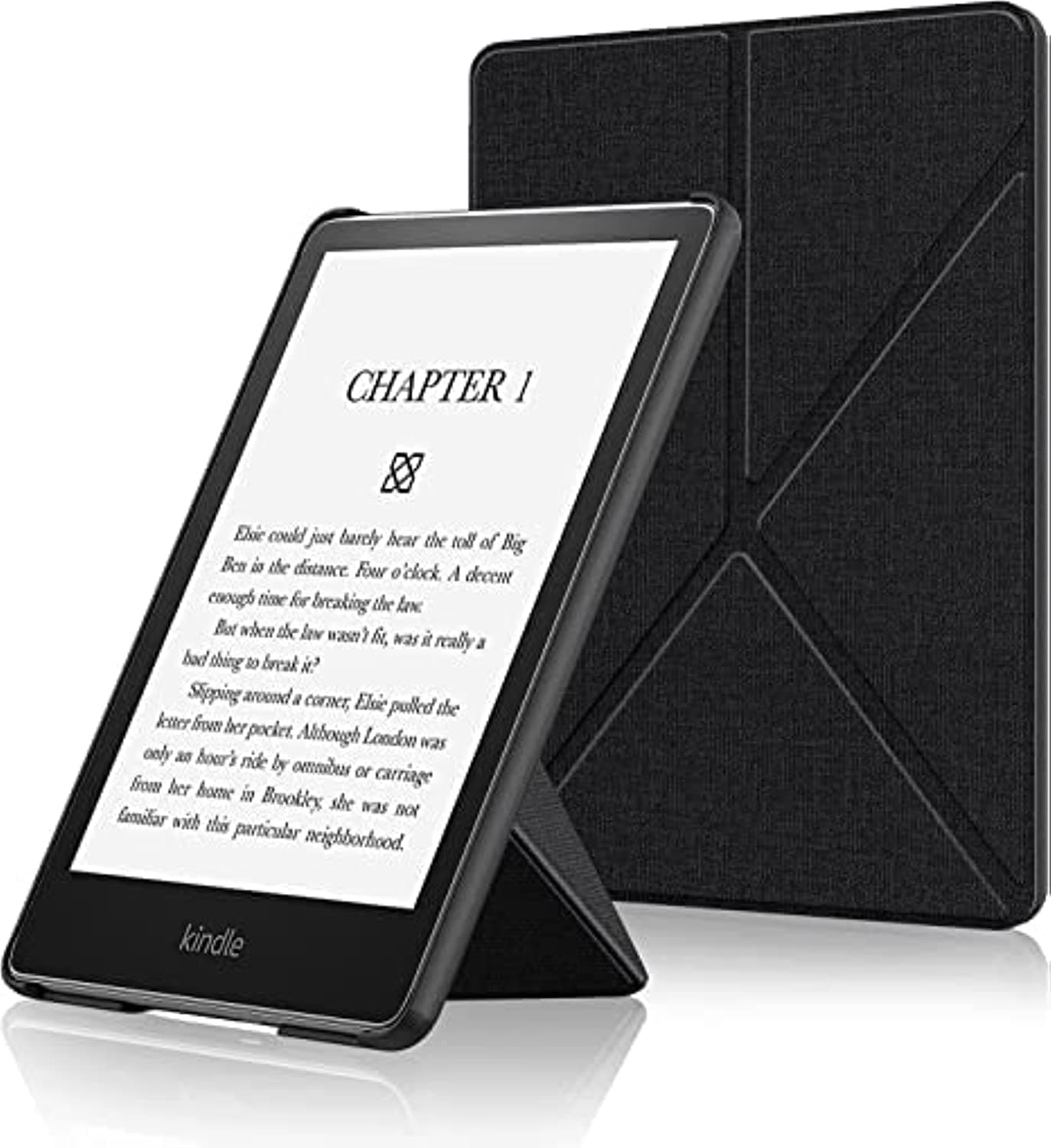 Compatible with All-New Kindle 6 inch Case 11th Generation 2022 Release, Lightweight Shell Foldable Cover with Auto Wake/Sleep & Multi-Viewing Angles for Kindle 2022 11th Gen e-Reader (Black)