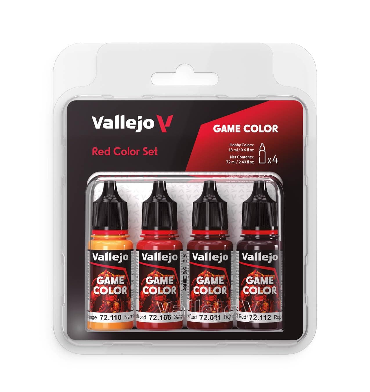 AV Game Color Set - Red Colors (x4)