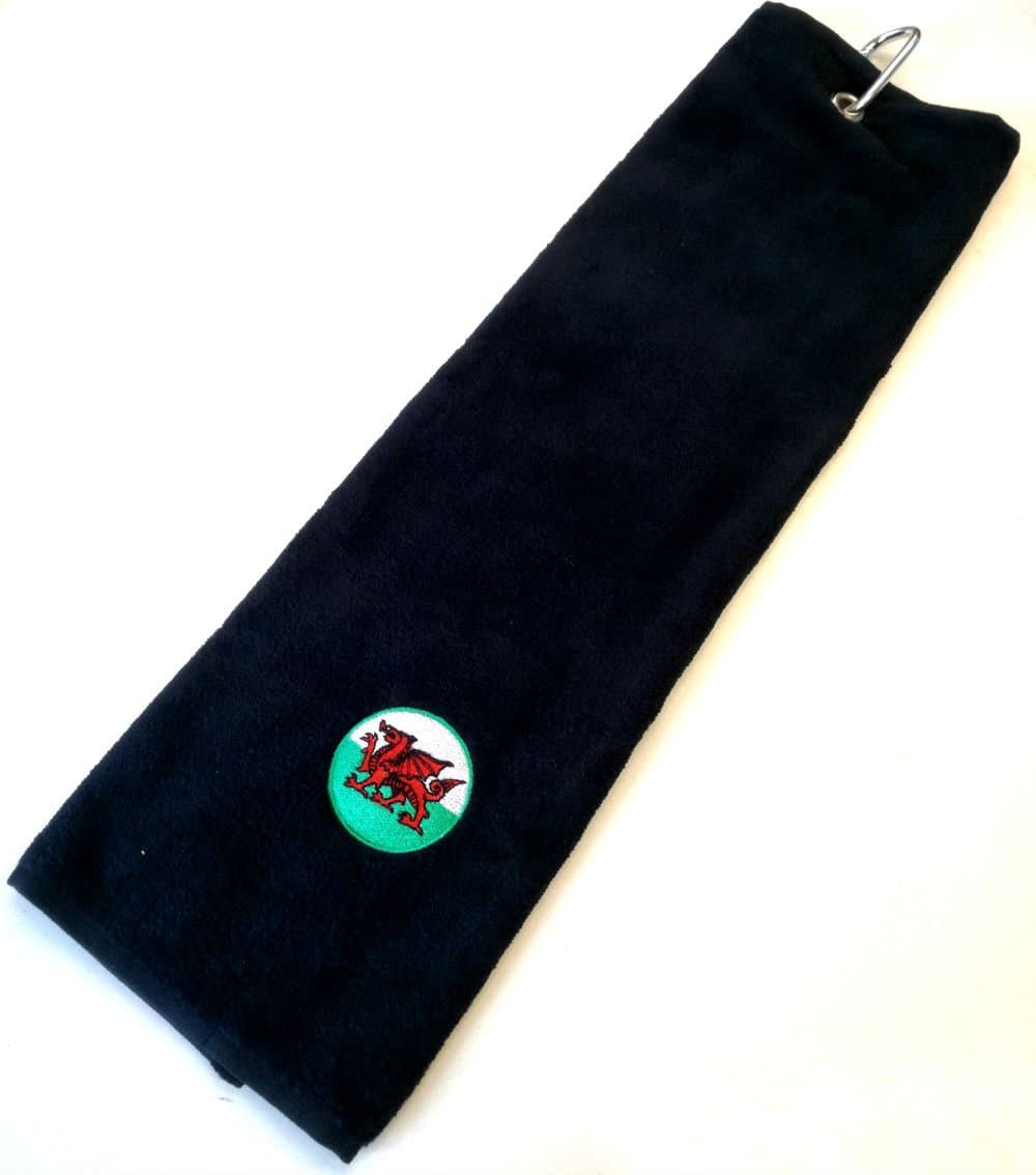 Luxury velour Welsh Golf Towel