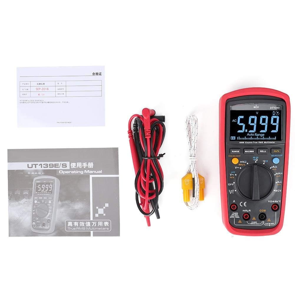 TLF-FF Digital Meter Multimeter,UNI-T UT139S True RMS Digital Multimeter AC/DC Voltmeter Ammeter LoZ/LPF Tester with EBTN scree