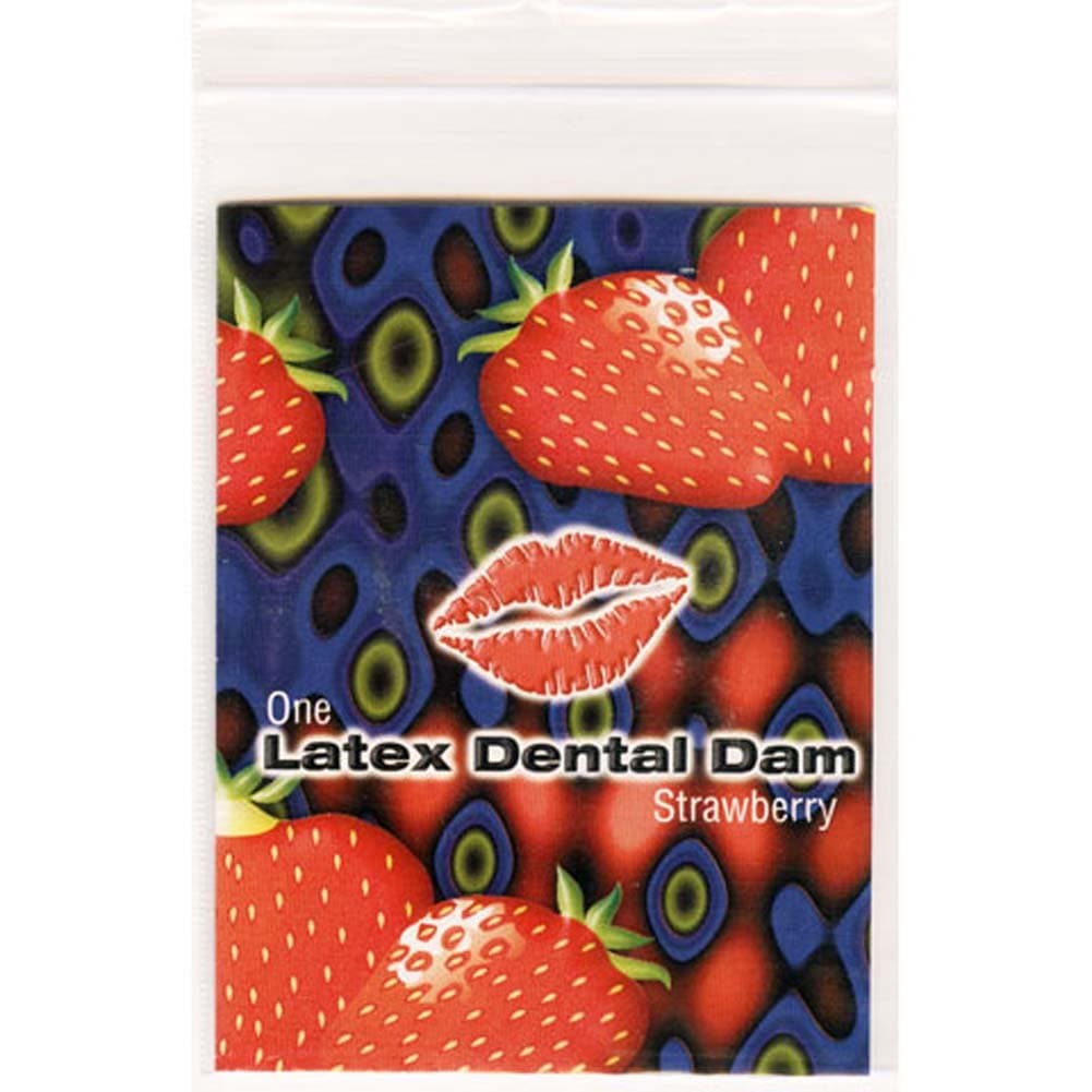 LINE ONE Latex Dental Dam, Strawberry