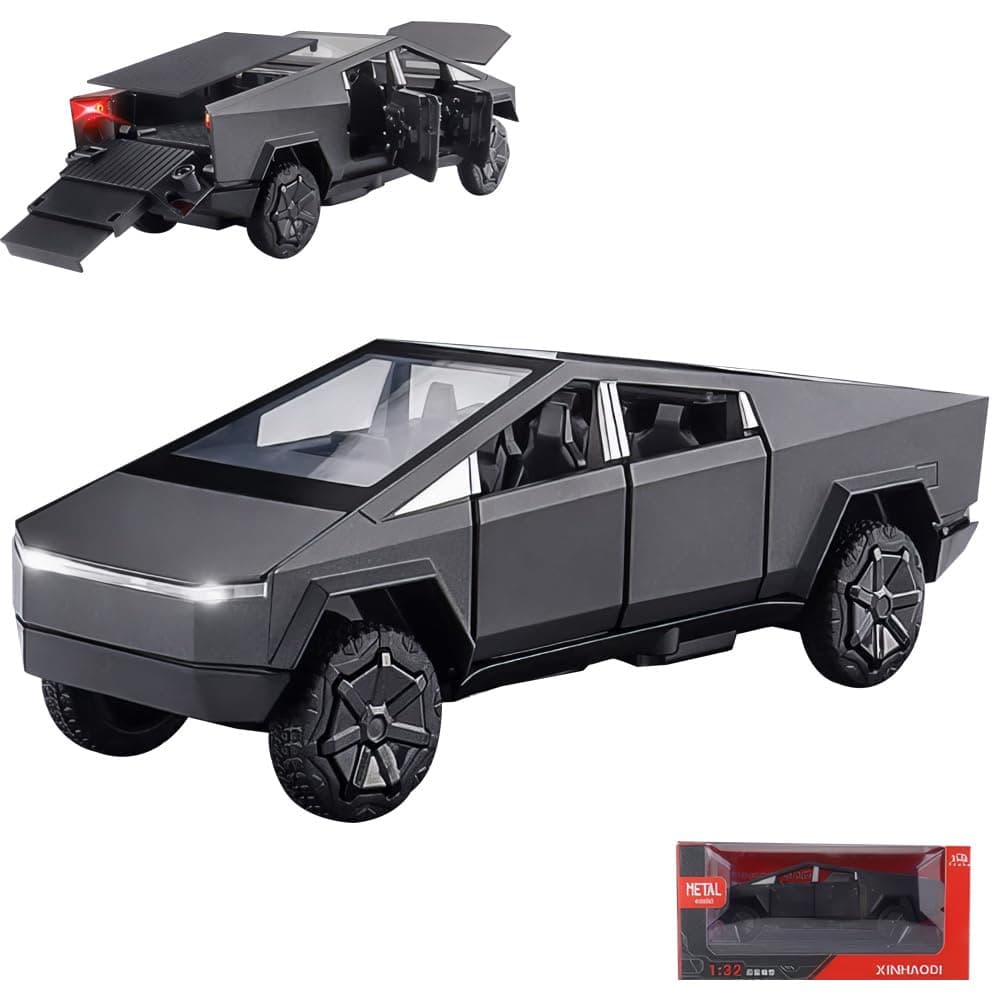 1/32 Diecast Pickup Car Model Alloy Toy Car with Sound Light and Pull Back, Toy Trucks for Boys Pickup Truck Toy Metal Model Trucks for Kids Gift Truck Enthusiasts Collection
