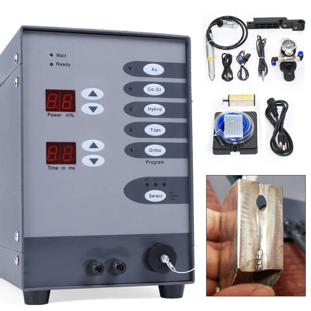 Automatic CNC Spot Welding Machine, Handheld Laser Welding Machine Portable for Metal, 110v / 60hz Permanent Jewelry Welder kits Weldable Solid Gold, Aluminum, Titanium Welding