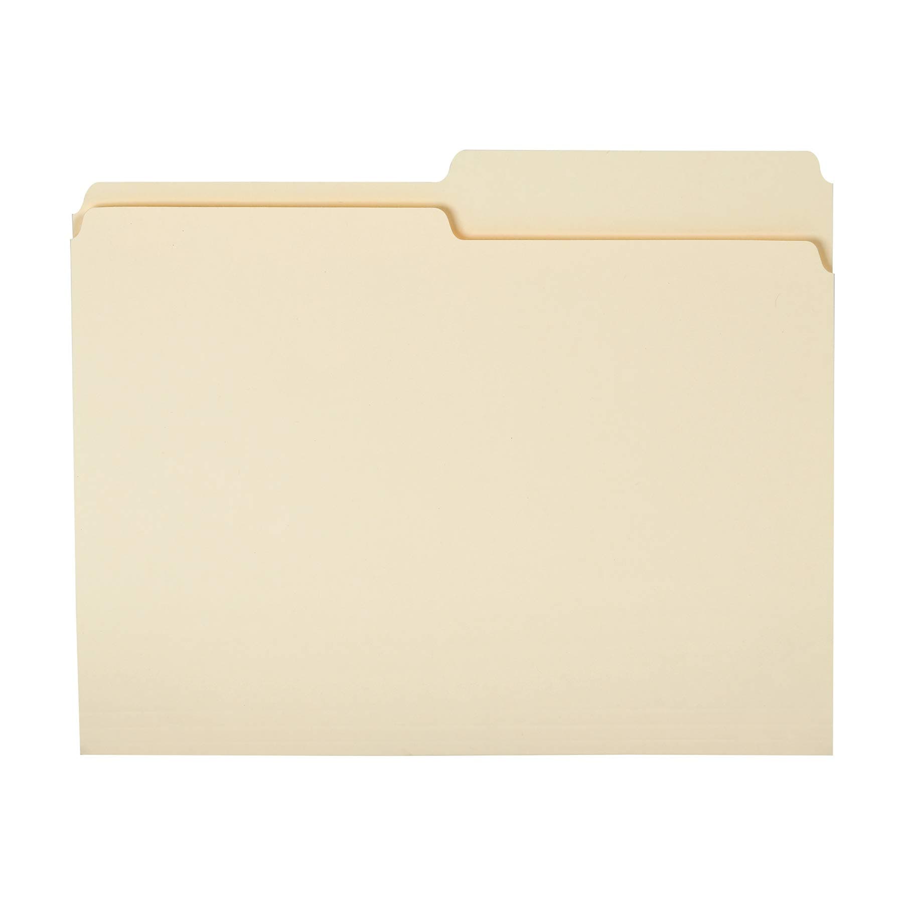 Amazon Basics Manila File Folders, Letter Size, 1/2 Tab in Left and Right Positions, 8.5" x 11", 36-Pack