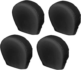 Explore Land Tire Covers 4 Pack - Tough Wheel Protector for Truck, SUV, Trailer, Camper, RV Universal Fits Tire Diameters 39''-42'', Black
