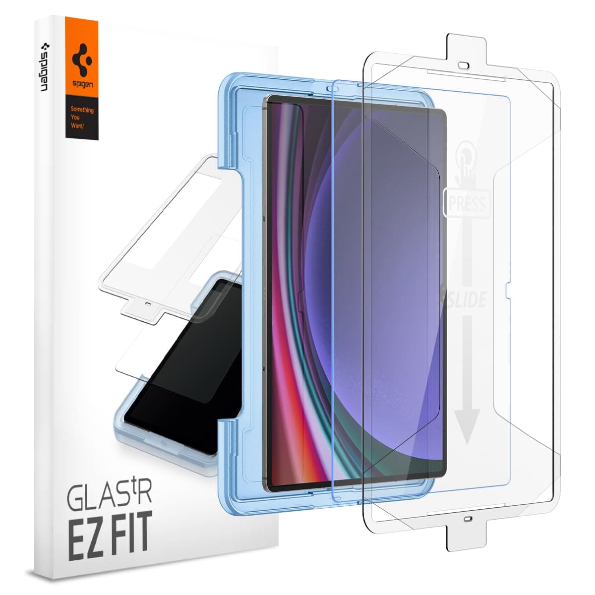 Spigen Glas.tR EZ Fit Screen Protector for Samsung Galaxy Tab S10 Ultra, Galaxy Tab S9 Ultra (1 Pack)