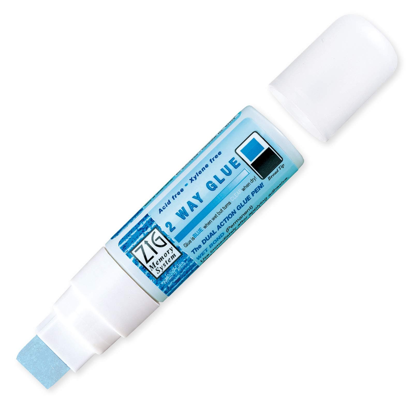 Kuretake Zig 2 Way Glue Stick Pen, Board Tip,15mm Tip, AP-Certified, Made in Japan